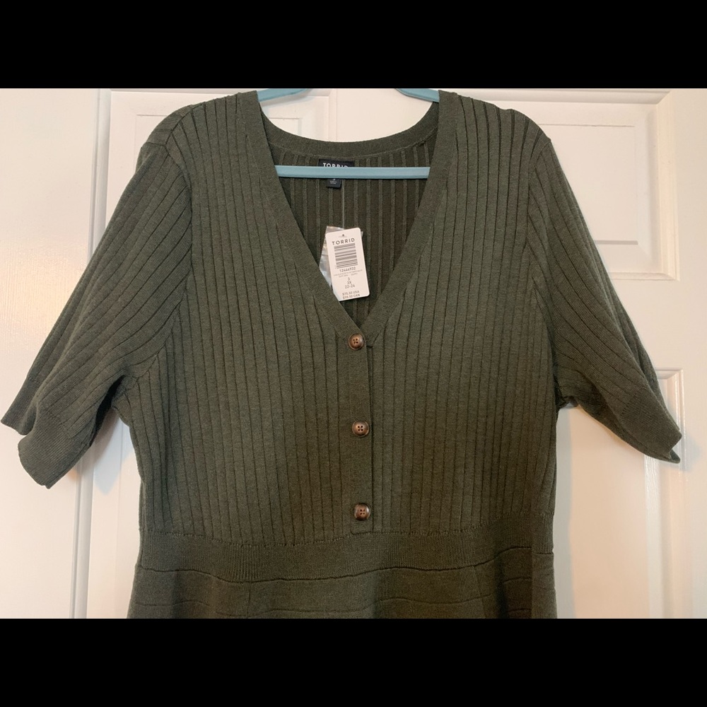 Olive green dress from torrid! Brand new!